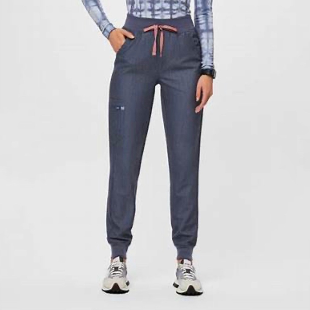 FIGS Heather Denim Zamora Joggers Scrub Pants Size L